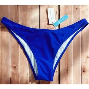 Cupshe Bright Blue Cheeky High Leg Bikini Bottom Sz XL New Swimwear Bottom